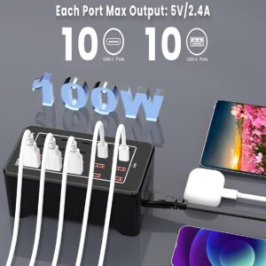 USB laadimisjaam 100W 20 porti - Image 5