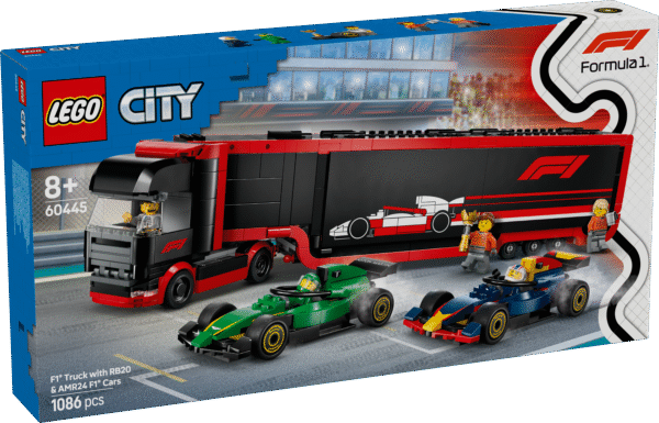 LEGO City F1 veok RB20 ja AMR24 F1 autodega