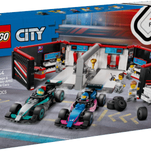LEGO City F1 garaaž, Mercedes-AMG ja Alpine autod