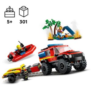 LEGO City 4X4 Tuletõrjeauto koos päästepaadiga - Image 2