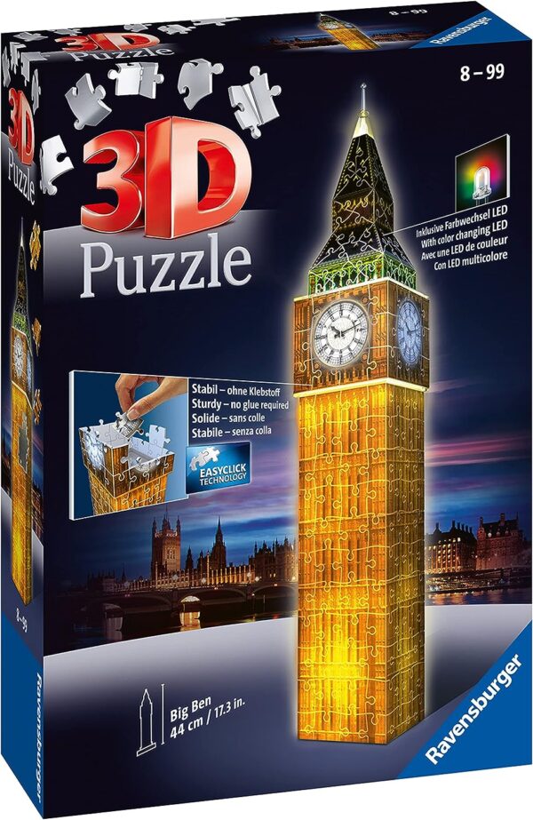 Ravensburger 3D pimedas helendav pusle Big Ben 216 tk