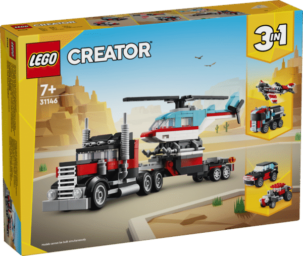LEGO Creator Treilerauto koos helikopteriga