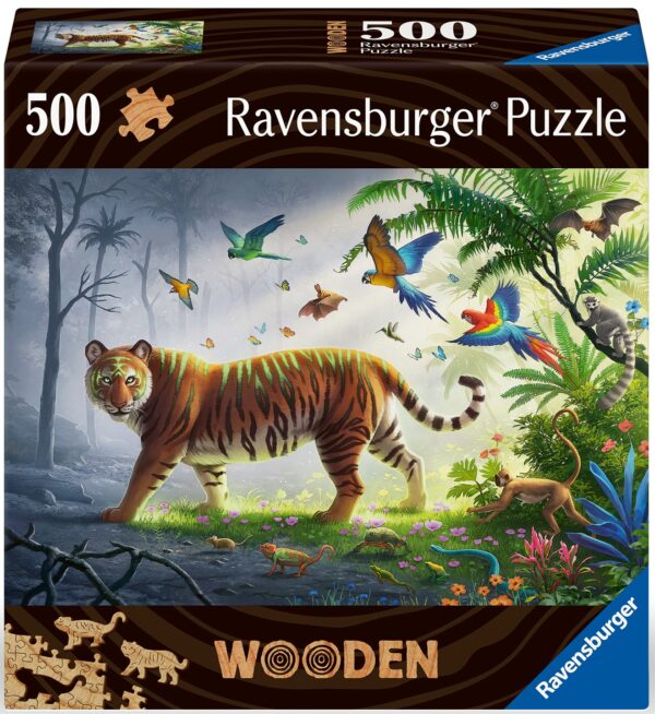 Ravensburger puidust pusle 500 tk Tiiger džunglis