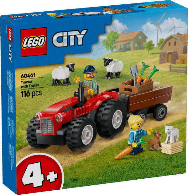 LEGO City Punane farmitraktor haagise ja lambaga
