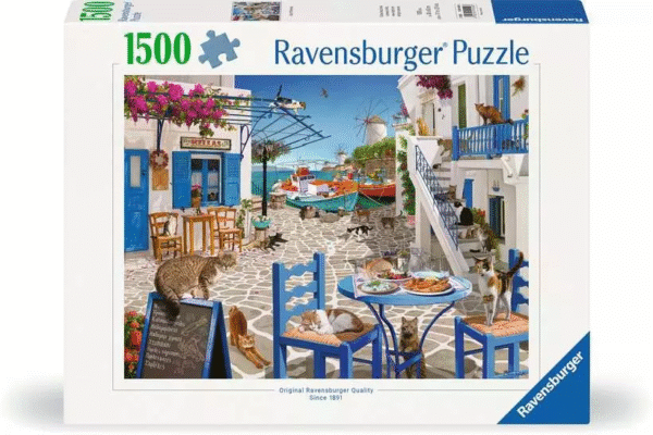 Ravensburger pusle 1500 tk: Mykonose kassid