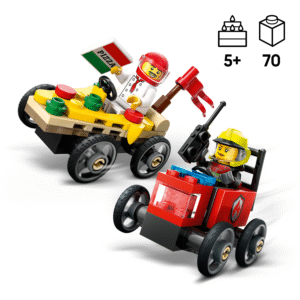 LEGO City Pitsaauto vs tuletõrjeauto võidusõiduautode komplekt - Image 4