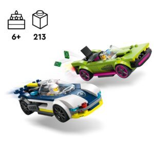 LEGO City Politseiauto ja muskelauto tagaajamine - Image 2