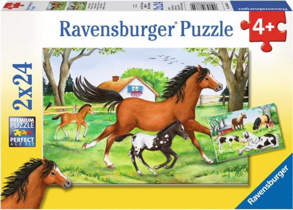 Ravensburger pusle 2x24 tk Hobuste maailm