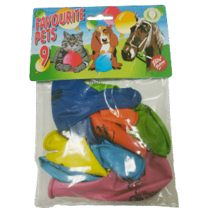 Bini loomadega õhupallid, 9 tk