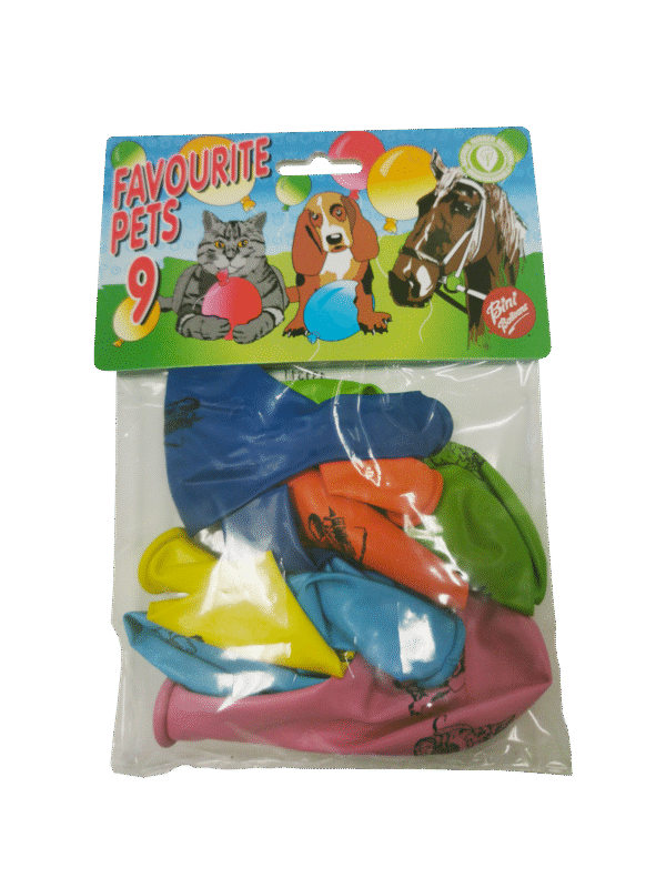 Bini loomadega õhupallid, 9 tk