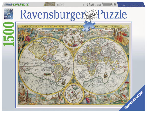 Ravensburger pusle 1500 tk Vanaaja maakaart