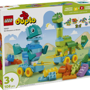 LEGO DUPLO Kolm ühes: dinosaurused ratastel