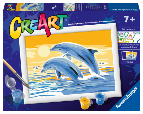 Ravensburger maalimine numbrite järgi Veetlevad delfiinid