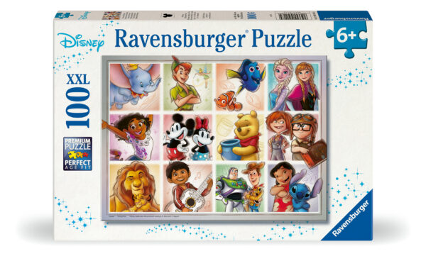 Ravensburger pusle 100 tk: tuntud Disney tegelased