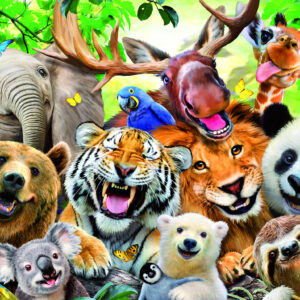 Ravensburger pusle 300 tk Eksootilise loomade selfi - Image 2