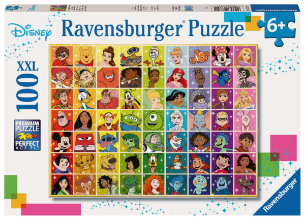 Ravensburger pusle 100 tk Disney mitu tegelast