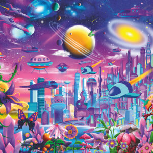 Ravensburger pusle 200 tk Kosmiline linn - Image 2