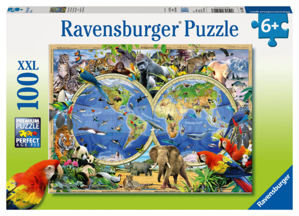 Ravensburger pusle 100 tk Maailmaloomad