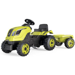 Smoby Traktor kollane Farmer XL käruga