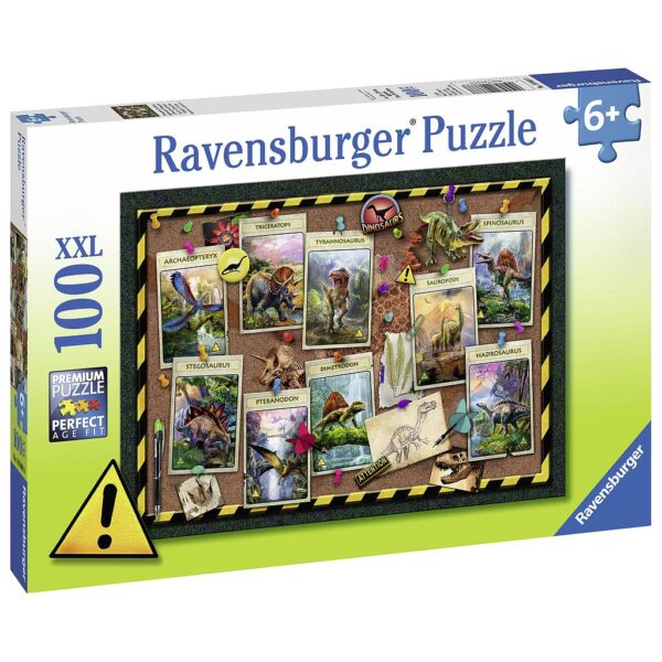 Ravensburger pusle 100 tk Dinosauruste teadetetahvel