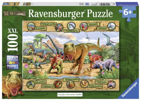 Ravensburger pusle 100 tk Dinosaurused koos