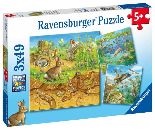 Ravensburger pusle 3x49 tk Metsloomad