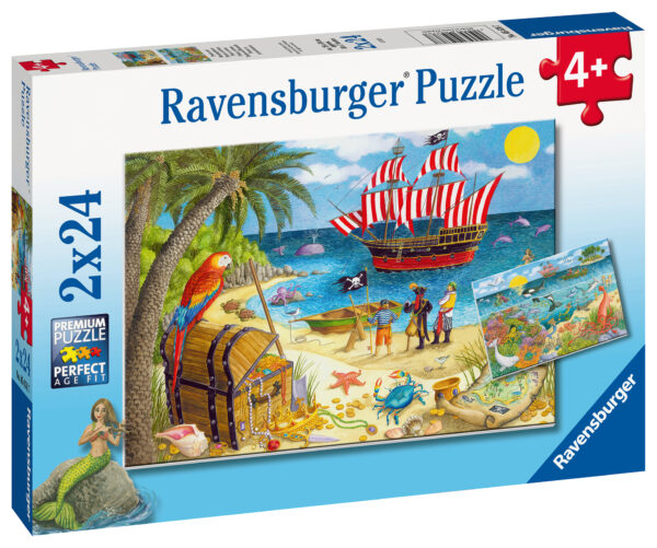 Ravensburger pusle 2x24 Piraadid ja merineitsid