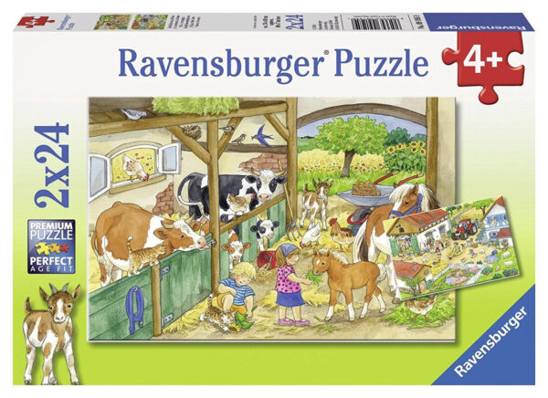 Ravensburger pusle 2x24 tk Päev farmis