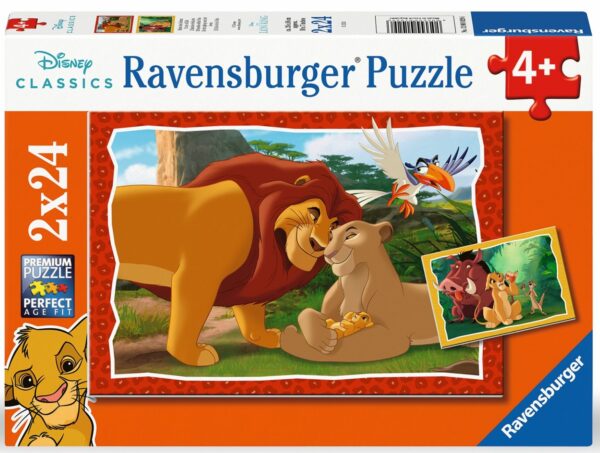 Ravensburger pusle 2x24 tk: Lõvikuninga pere