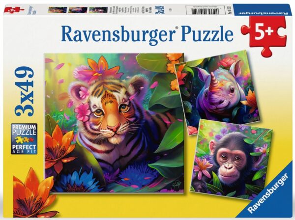 Ravensburger pusle 3x49 tk Džungli lapsed