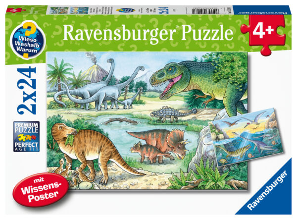 Ravensburger pusle 2x24 tk Eelajaloo dinosaurused