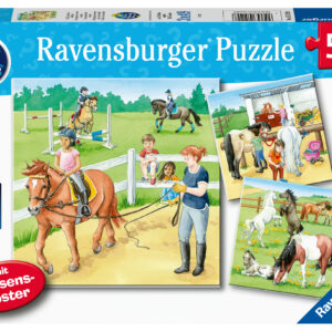 Ravensburger pusle 3x49 tk Hobused