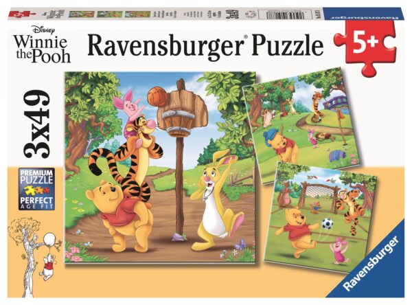 Ravensburger pusle 3x49 tk Karupoeg Puhh - Spordipäev