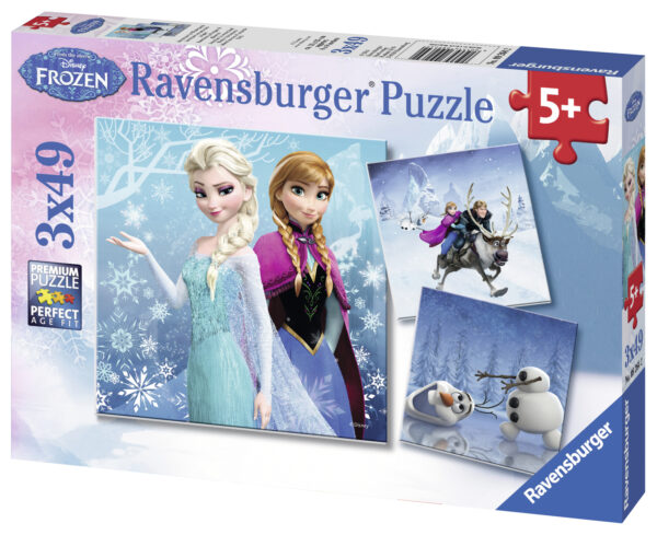 Ravensburger pusle 3x49 tk Lumekuninganna / Frozen