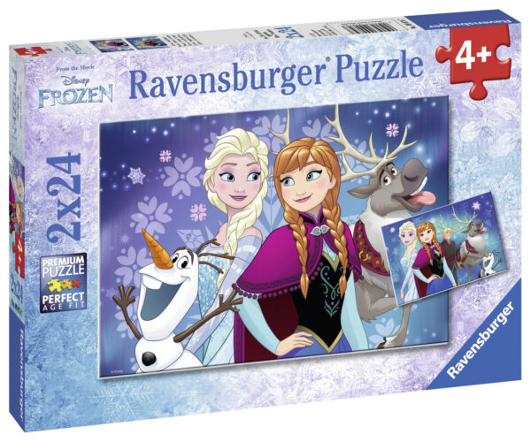 Ravensburger pusle 2x24 tk Lumekuninganna / Frozen - Anna ja Elsa sõbrad