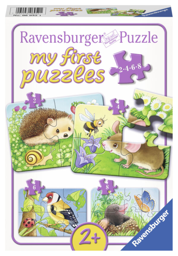 Ravensburger minu esimene pusle 2-4-6-8 tk Siil, hiir, lind ja mutt