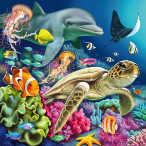 Ravensburger pusle 3x49 tk Mereloomad - Image 2
