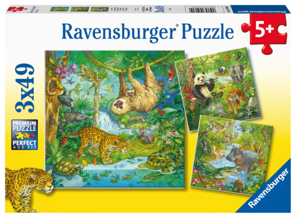 Ravensburger pusle 3x49 tk Džungli lõbu