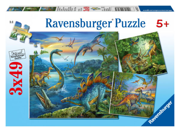 Ravensburger pusle 3x49 tk Dinosaurused