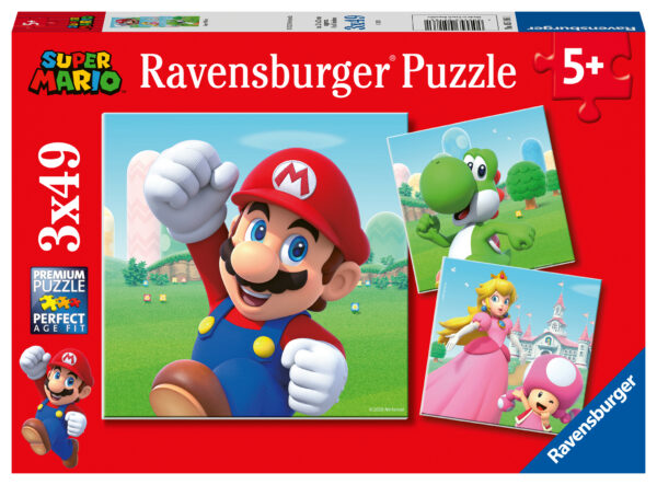 Ravensburger pusle 3x49 tk Super Mario
