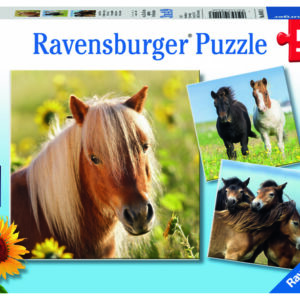 Ravensburger pusle 3x49 tk Hobused