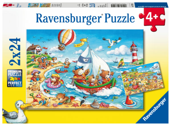 Ravensburger pusle 2x24 tk Puhkus mere ääres