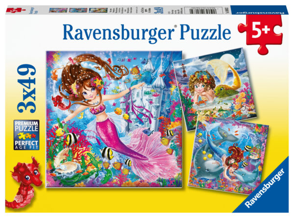 Ravensburger pusle  3x49 tk Kaunid merineitsid