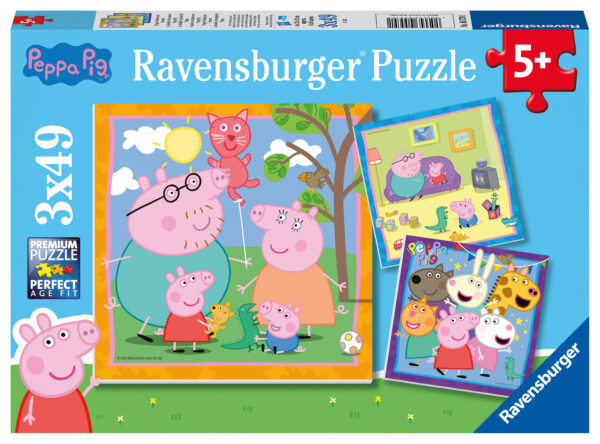 Ravensburger pusle 3x49 tk Peppa Pig