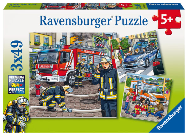 Ravensburger pusle 3x49 tk Päästeteenistus