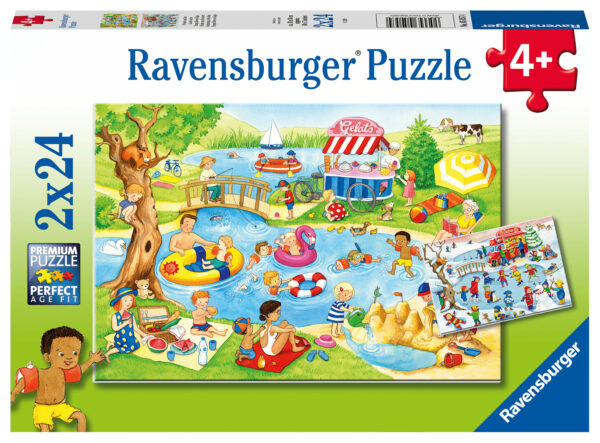 Ravensburger pusle  2x24 tk Järves ujumas