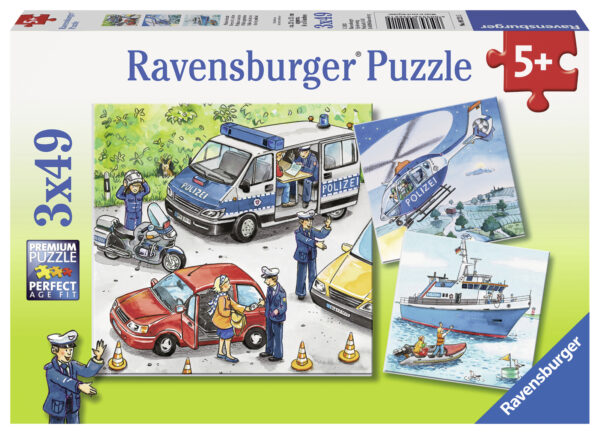 Ravensburger pusle 3x49 tk Politseiaktsioon
