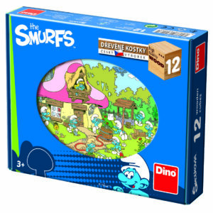 Dino klotsipusle puidust 12 tk Smurfid