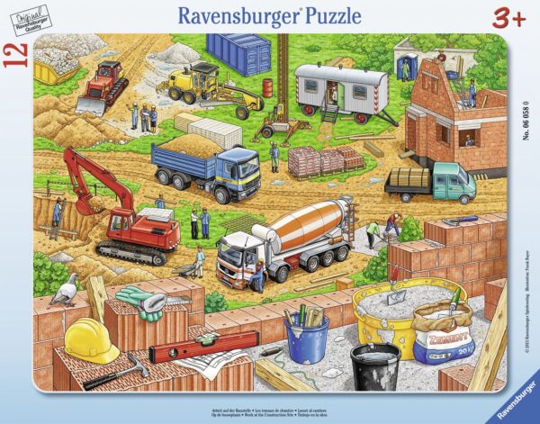 Ravensburger plaatpusle 12 tk Ehitusmasinad
