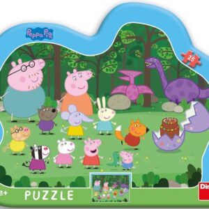 Dino siluett plaatpusle 25 tk Pig Peppa
